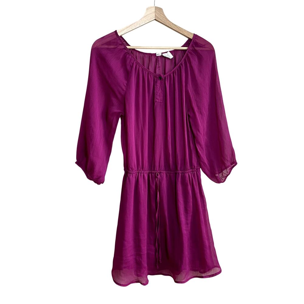 mimi‎ chica sheer pink long sleeved midi length dress women's medium fairycore